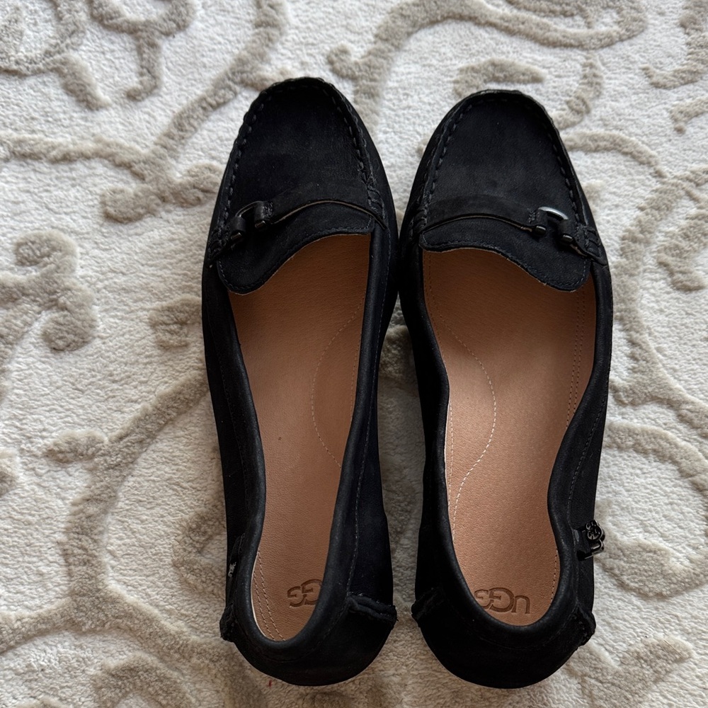 UGG Women's Black Suede Moccasins